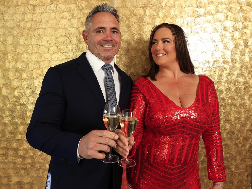 Margaux and Corey Parker get into the groove for the Gambaro Taittinger Ball. Picture: Adam Head