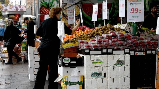 Australia's annual inflation rate hit 5.1 per cent in the March quarter. Picture: Saeed Khan / AFP