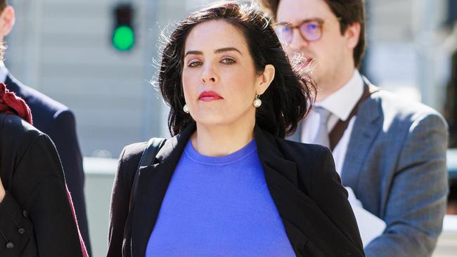 Moira Deeming arrives to the Victorian federal court during her defamation battle with Victoria Liberal Leader John Pesutto. Picture: NewsWire / Aaron Francis