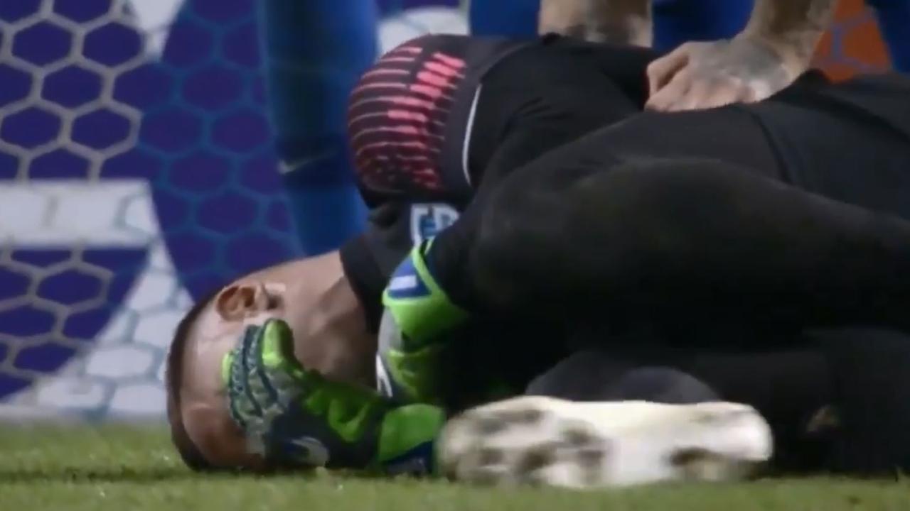 Danny Vukovic suffered an injury in the collision.