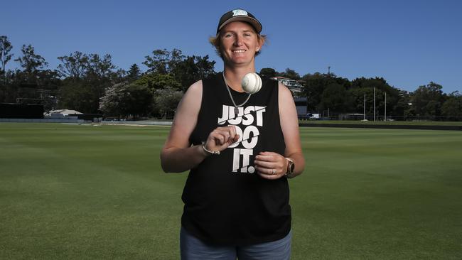 Brisbane Heat player Sammy-Jo Johnson at Allan Border Field, Albion. Picture: Mark Cranitch.