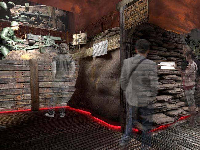 Scenes from the Spirit of Anzac Centenary Experience travelling War Memorial exhibition to be mounted at more than 23 locations around the nation. Picture: Supplied