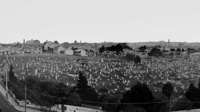 The Devonshire St Cemetery before it was closed to make way for Central Station. Picture: Supplied