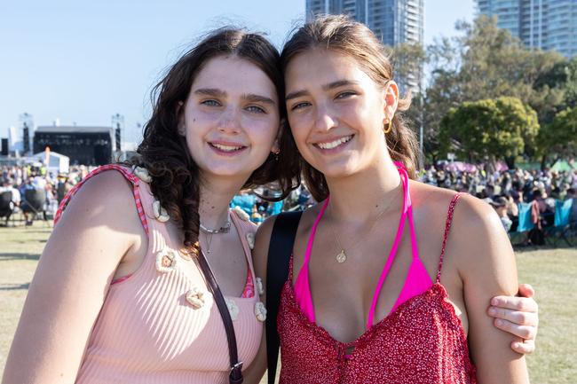 <p>Sonja Coll and Sarsha Coll at Summer Salt Festival at Broadwater Parklands Sunday 12th of February. Picture: Celeste Humphrey</p>