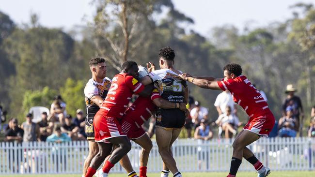 Men's Koori Knockout grand final, Walgett Aboriginal Connection vs Wiradjuri Aboriginal Rivers. Picture: Andrea Francolini