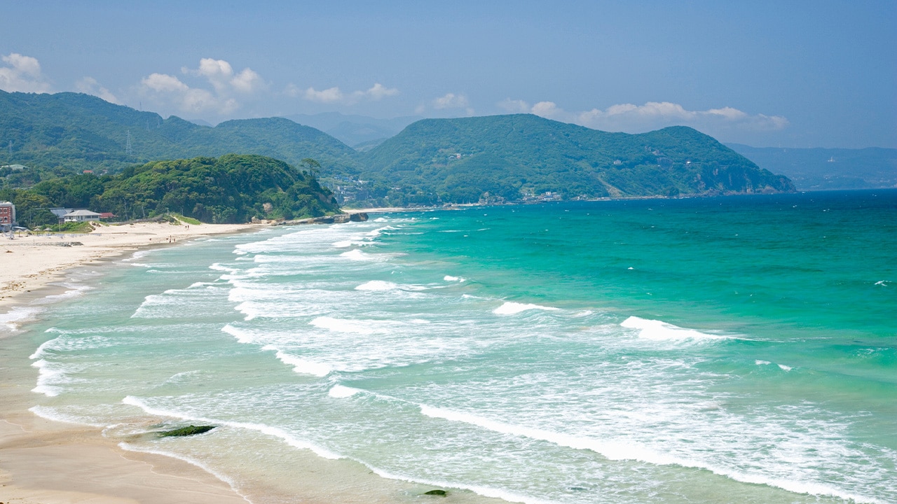 <h2>July: Beaches, Izu Peninsula</h2><p>Two hours by train from Tokyo, the rugged paradise of <a href="https://www.explore-izu.com/" target="_blank" rel="noopener">Izu Peninsula</a> is a convenient escape from the heat. Dotted along 50km of spade-shaped coastline, pristine white-sand beaches serve a mix of calm, clear snorkelling waters and surf waves. Sand-skiing and caving will suit adventurers, while palm-shaded food stalls cater to the drop-and-flop set. It&rsquo;s also a popular onsen destination in summer for its natural hot springs, but you&rsquo;ll need to book well ahead.&nbsp;</p><p><strong>TIP:</strong> Book a luxurious villa at <a href="https://zagyosoh.com/lang/en/" target="_blank" rel="noopener">Izu-Abba Resort</a> and hire a car for accessing remote beaches and scenic lookouts (Mount Fuji, ahoy!).</p>