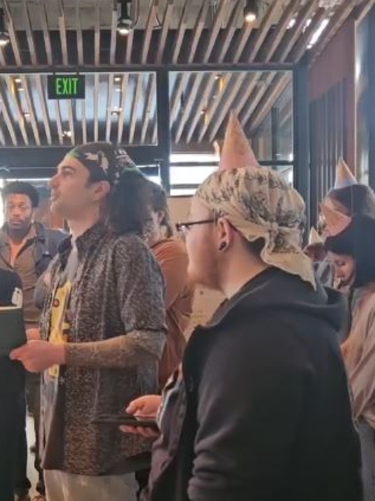 Fellow workers could be seen clapping and cheering. Picture: X