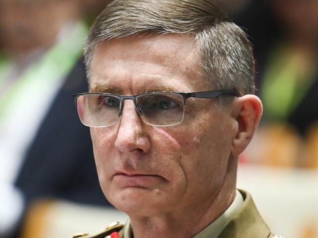 CANBERRA, AUSTRALIA, Newswire Photos. MAY 30, 2023: Gen Angus Cambpell appears before the Foreign Affairs, Defence and Trade Legislation Committee Senate Estimates at Parliament House in Canberra. Picture: NCA NewsWire / Martin Ollman