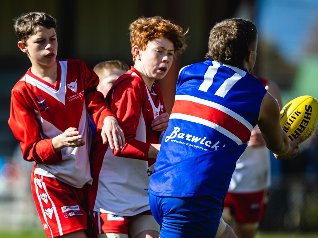 STJFA Grand Finals: Clarence vs Claremont Bulldongs. Picture: Linda Higginson