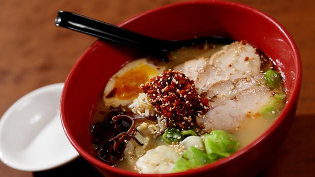 <span id="U62263445689566D" style="font-weight:bold;font-style:normal;">ADDICTIVE: </span>The noodles at Ganbaranba Ramen Restaurant are so good, it’s impossible not to return. Picture: STEWART McLEAN