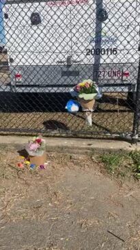 Tributes of flowers and toys gather at the Rockhampton Showgrounds