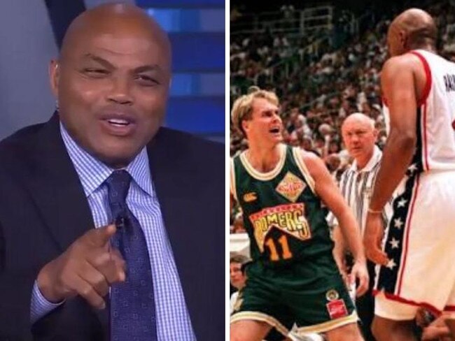 Sir Charles and Hammer Heal go at it. Photo: Twitter.