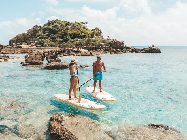 360Commercial: TEQ campaign. Lizard Island: Stand-up paddle boarding. Picture: supplied/TEQ