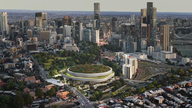 A Brisbane Arena concept for Roma Street Parkland