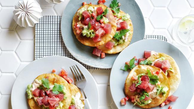 Tuna tostadas with spicy guac. Picture: Supplied