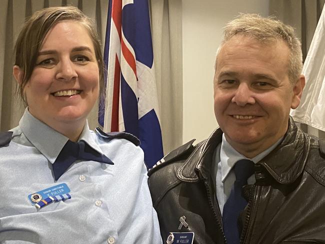 Senior Constable Kate Fuller and Sergeant Wayne Fuller from Bankstown Area Command.