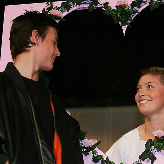 Olivia Ramsay as Sandy and Ben Hickey as Danny.
