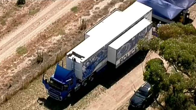 Multiple police units are involved in the search. Picture: Nine News.