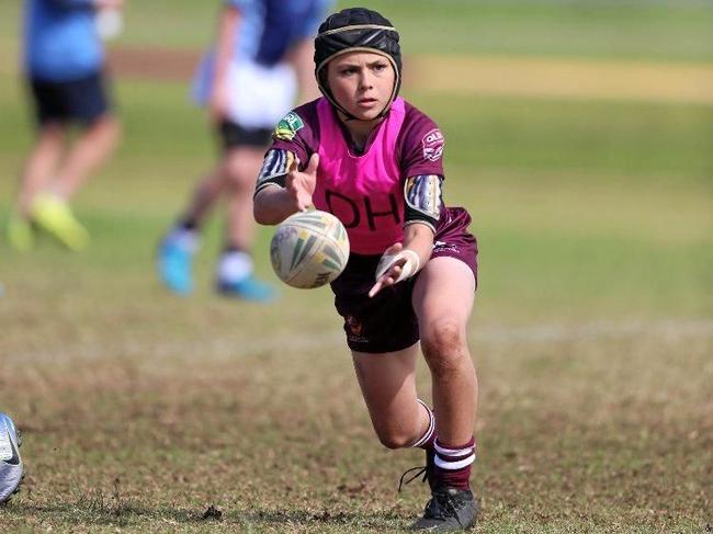 Braelan Marsh in action for Queensland at the the national under-12 schoolboys championships in Adelaide. Picture: CONTRIBUTED