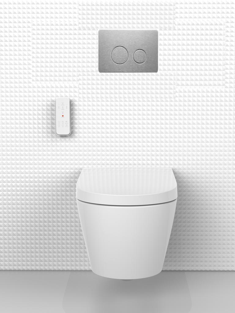 The Zumi Novus Smart Suite toilet self cleans and is automated.