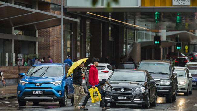 Wet weather in Toowoomba on Saturday. Picture: Kevin Farmer