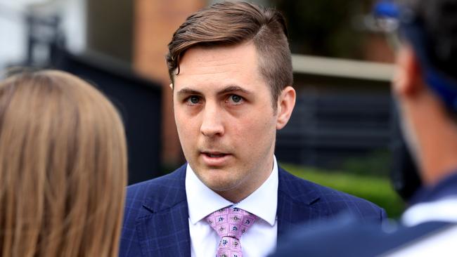 Solicitor Thomas Lane-Porter outside Coolangatta court. Picture: Scott Powick.