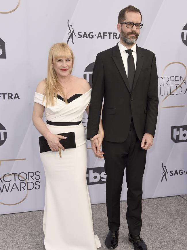 Patricia Arquette and Eric White arrive for the 25th Annual SAG Awards. Picture: AP