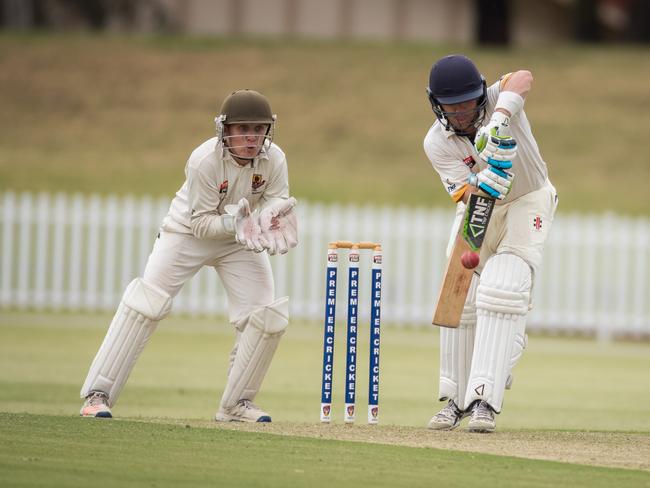 West Torrens wicketkeeper Leigh Drennan starred with the bat in the two-day grand final against Kensington at Woodville Oval, scoring 104. Picture: Matt Loxton.