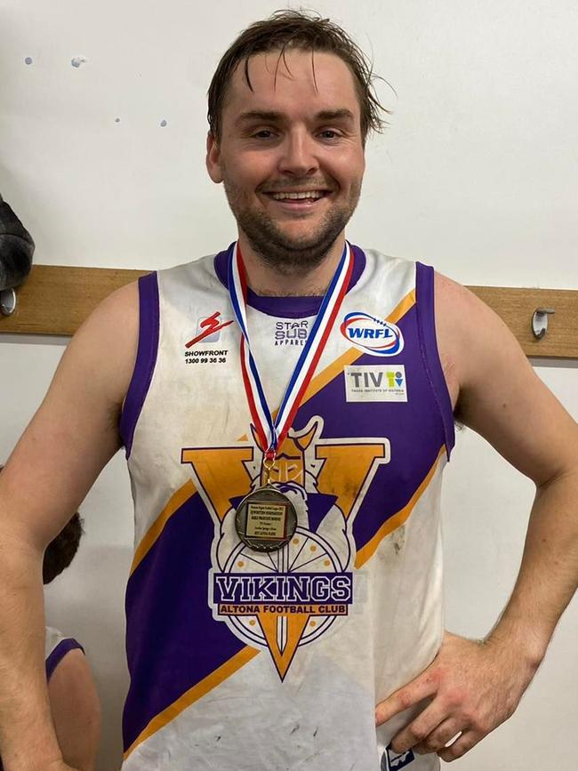 Matt Trzeciak was named best on ground for Altona. Photo: Facebook.