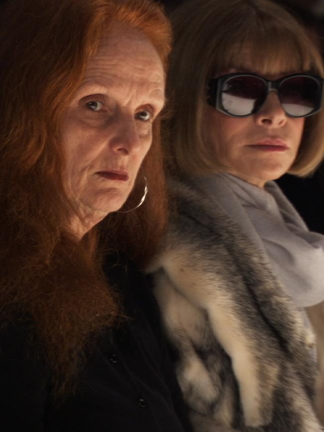 Vogue editor Anna Wintour and Grace Coddington. Picture: Supplied