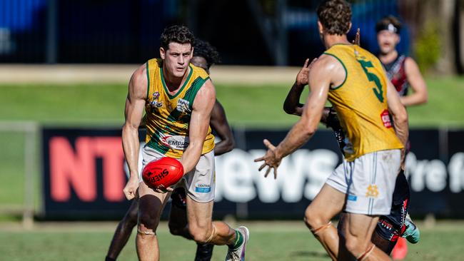 Ryan Crisp as St Mary's took on the Tiwi Bombers in the 2024-25 NTFL men's semi-final. Picture: Pema Tamang Pakhrin