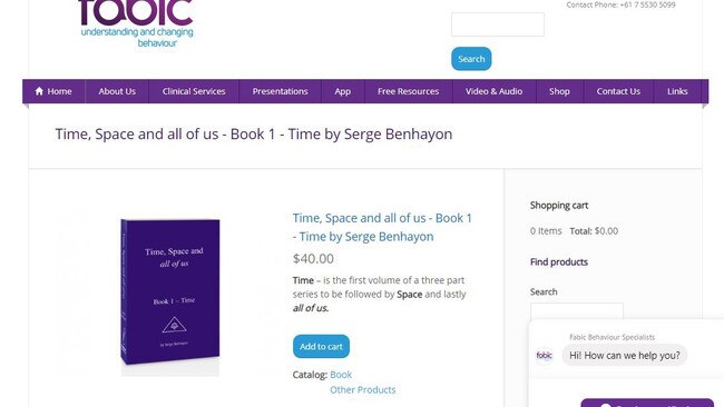 Fabic, the NDIS registered clinic sells Serge Benhayon's books. 