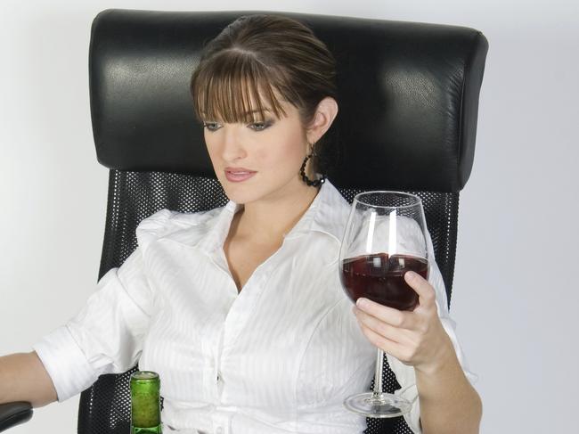 One in 10 of us admit to drinking alcohol on work time. Picture: iStock