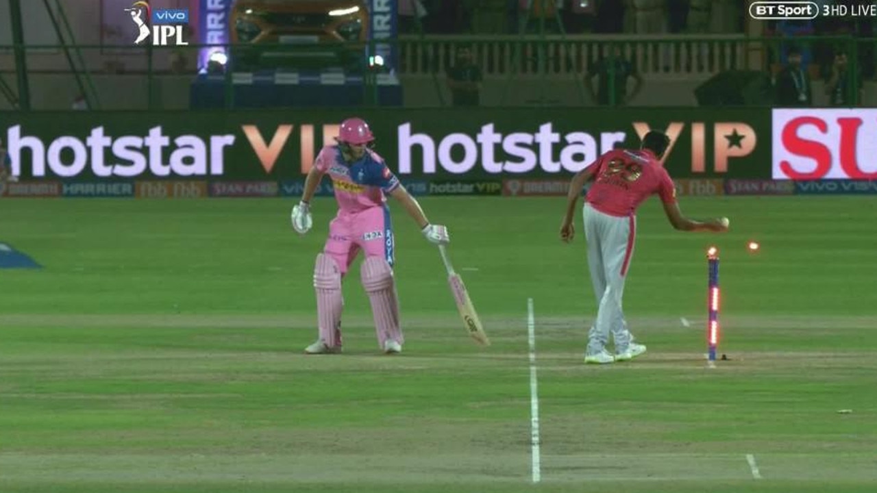 Ravi Ashwin left Jos Buttler furious after a 'Mankad' run out during the IPL