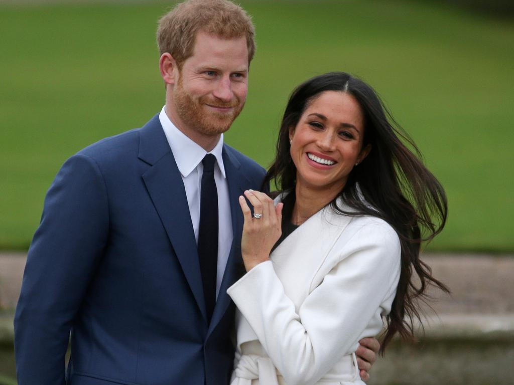 Where it all began. Harry and Meghan announce their engagement. Picture: Daniel Leal-Olivas/AFP