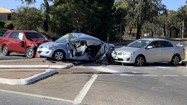 According to court documents, the red Toyota was driving “out of control”. Picture: George Yankovich