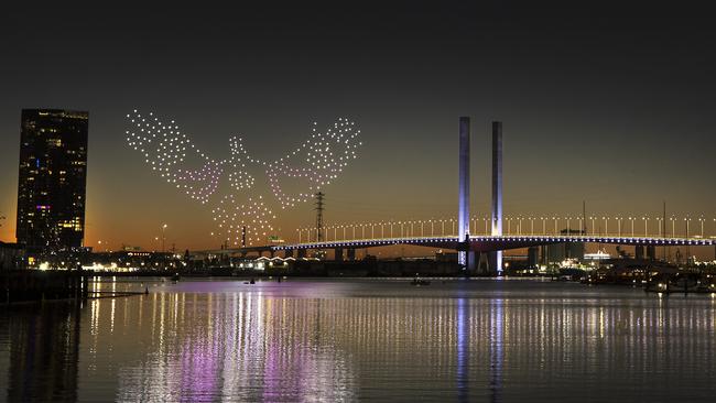 Despite the government claiming on its website that the light show is an Australia Day event, it actually has nothing to do with the national celebration. Picture: David Caird