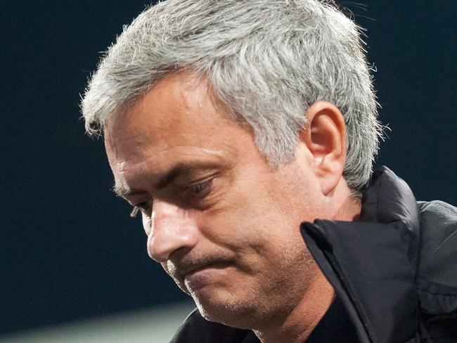 Chelsea's head coach Jose Mourinho arrives for the second half during the UEFA Champions League Group G football match between NK Maribor and Chelsea in Maribor, Slovenia on November 5, 2014. AFP PHOTO / JURE MAKOVEC