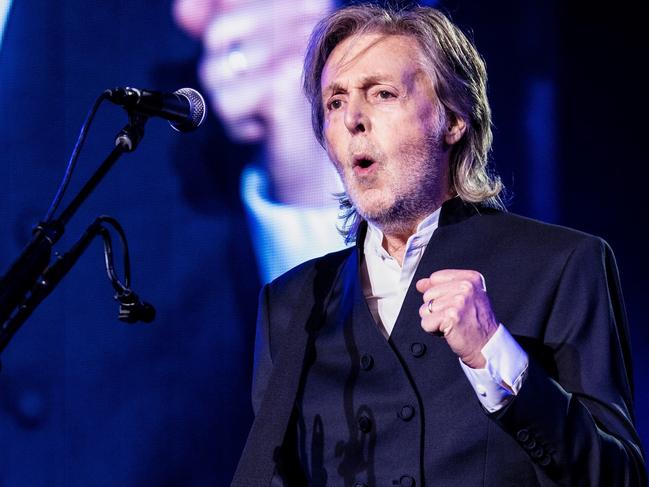 18/10/2023: British singer-songwriter Paul McCartney performing at the Adelaide Entertainment Centre, at the opening concert of his Got Back tour of Australia. Picture: MPL Communications