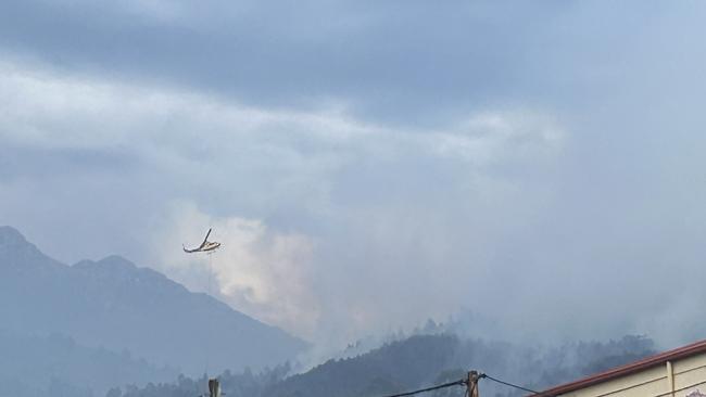 Two separate bushfires are burning at Queenstown. Picture: David Newall.