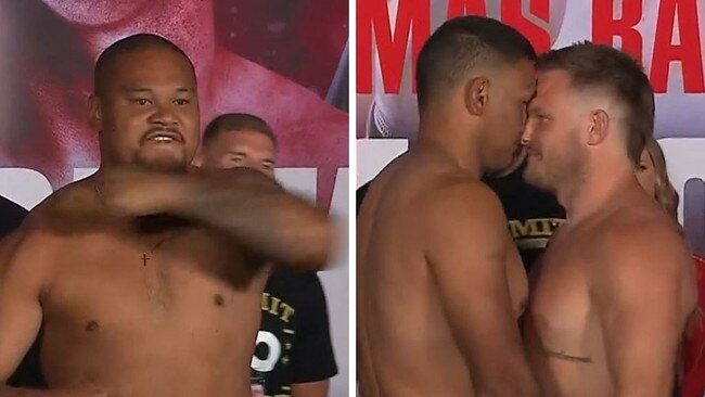 Tempers flared at the weigh-in.