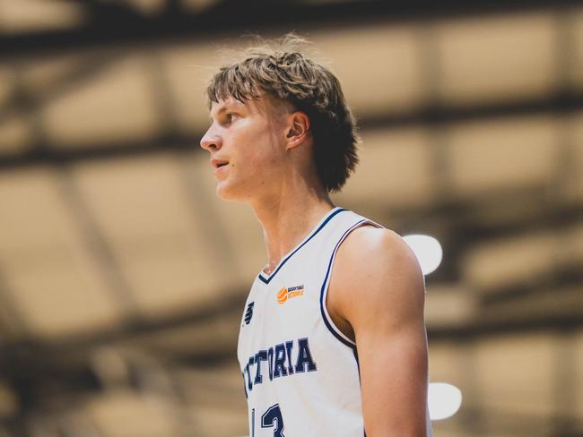 Marcus Krasnadamskis in action for Victoria Navy at the 2025 Basketball Australia Under-20 National Championships. Picture: Taylor Earnshaw