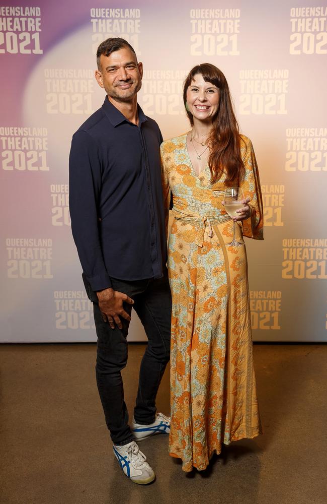 Ben Toussaint and Julie Toussaint at the opening night of Queensland Theatre’s Our Town. Pictures: J&amp;A Photography