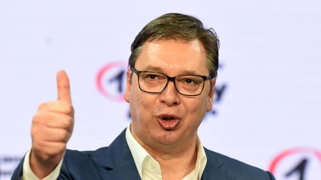 The Serbian head of state, Aleksandar Vucic, deplored the lack of reaction from the international community. Picture: Aleksander Dimitrijevic/AFP