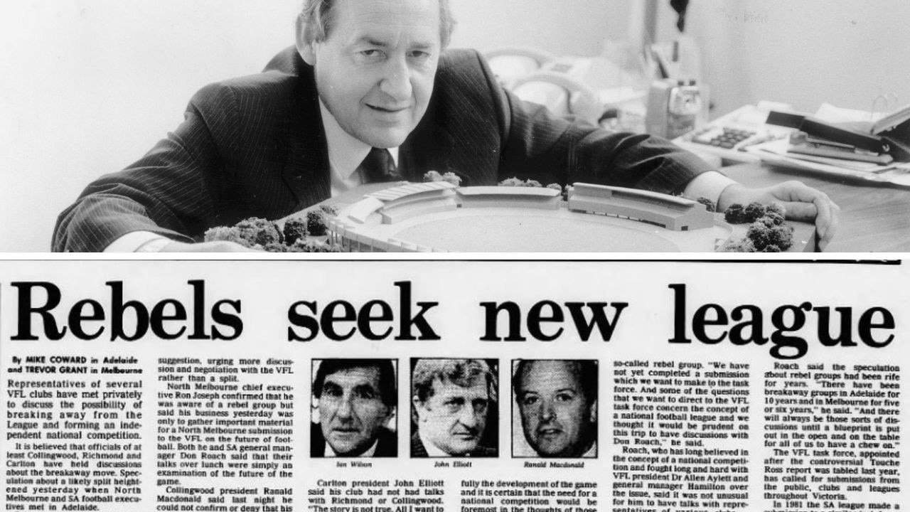 40 years ago this week Ian Collins presented a report that showed a rebel national football league was in the works.