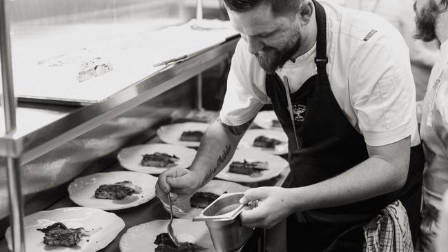 Mottainai wagyu lamb being prepared at a restaurant