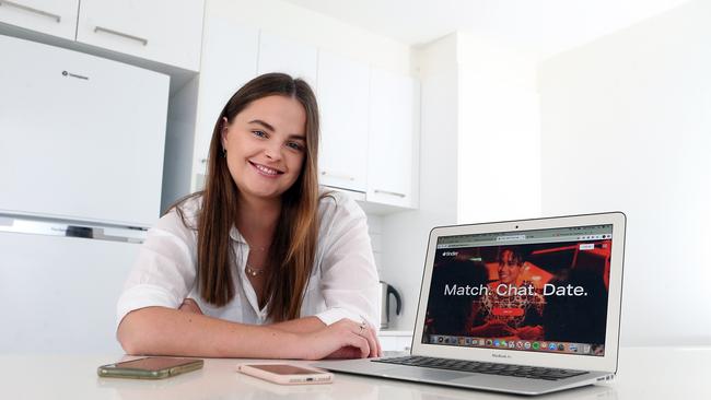 Sammy Borland-Smith has tried many dating apps. Picture: AAP Image/Richard Gosling