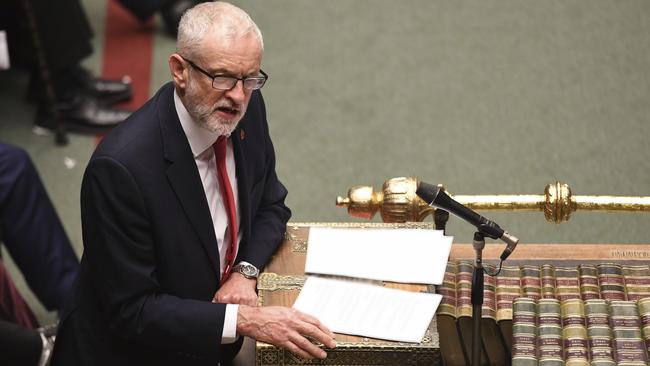 Jeremy Corbyn speaks during the debate on the Early Parliamentary General Election Bill. Picture: AP.