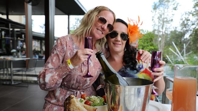 Mon Pitkin and Cath Dunwell enjoyed a bottomless brunch at the Squire in Penrith Panthers.