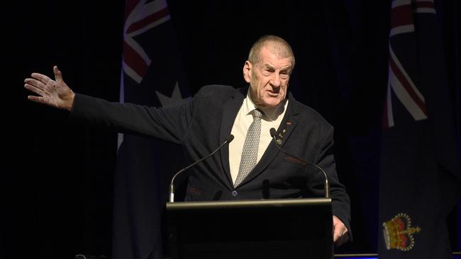 Former Premier Jeff Kennett allegedly called a woman a ‘rude little bitch’ while giving a keynote address. Picture: Andrew Henshaw